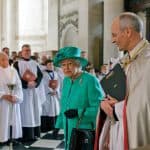 The-Queen-enters-the-service-with-the-Very-Reverend-David-Ison,-Dean-of-St-Paul’s