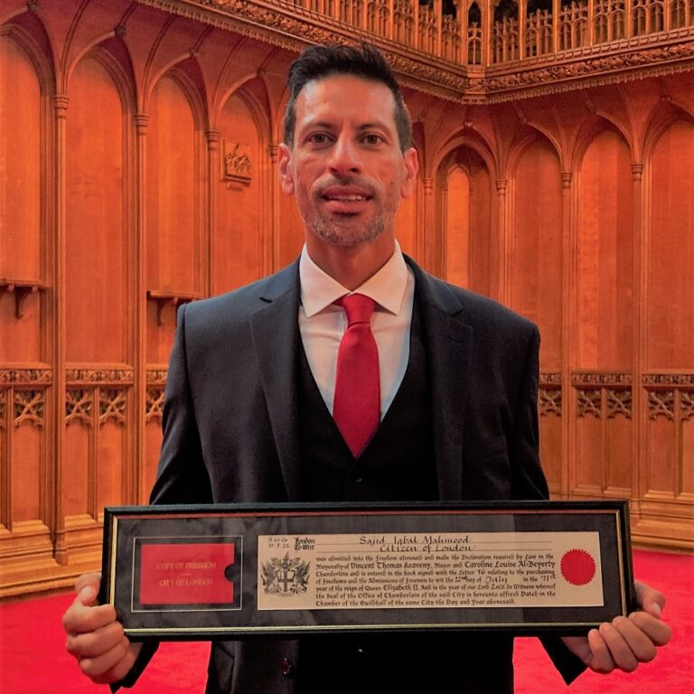 Former England cricketer Sajid Mahmood receives Freedom of the City of London